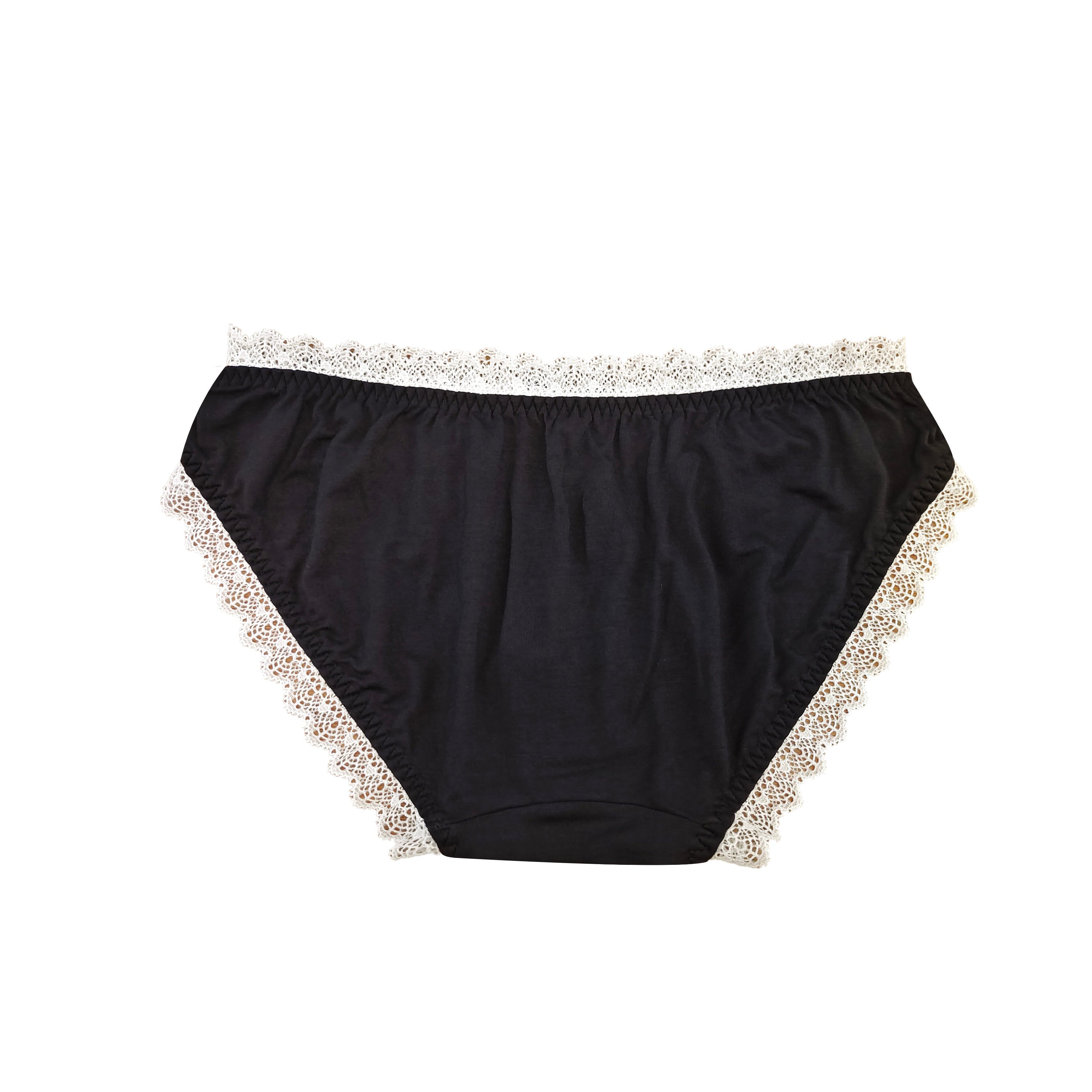 5 Packs Black Lace Embroidery Innerwear for Women New Arrived Stitching Bowknot Briefs